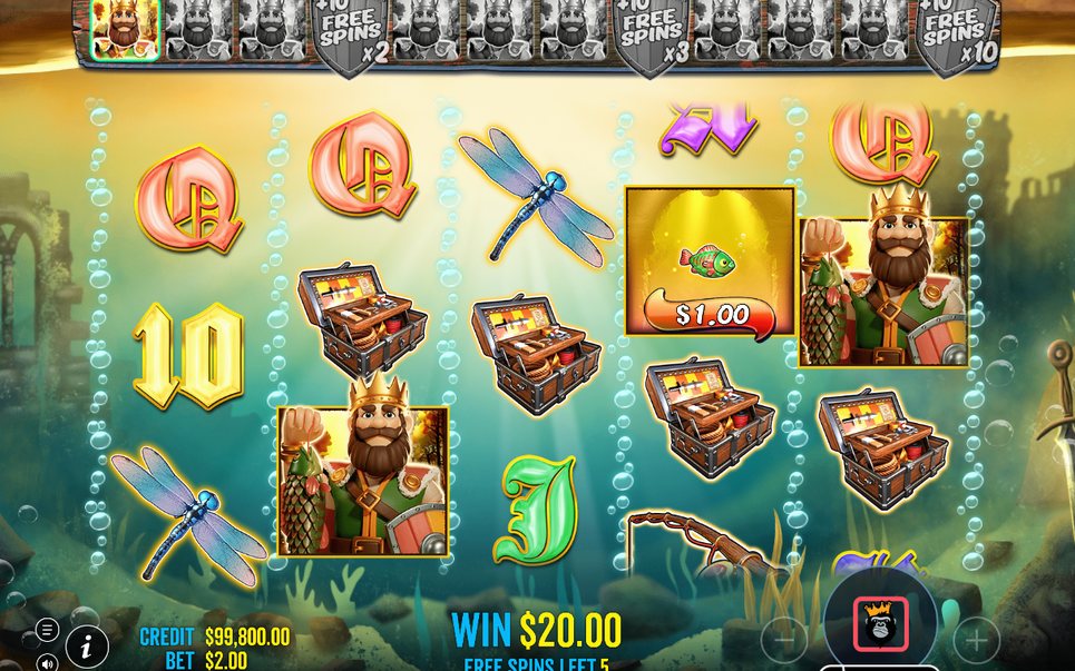 Free Spins-läge med FISHERMAN WILD på hjulen