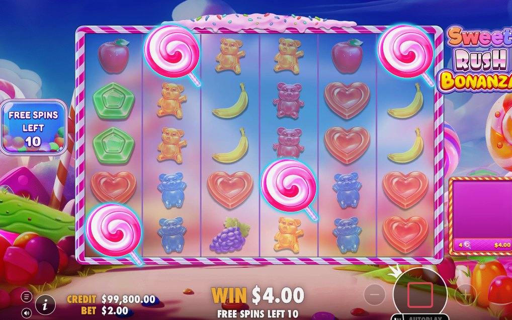 Free Spins med de vanliga symbolerna på rutnätet